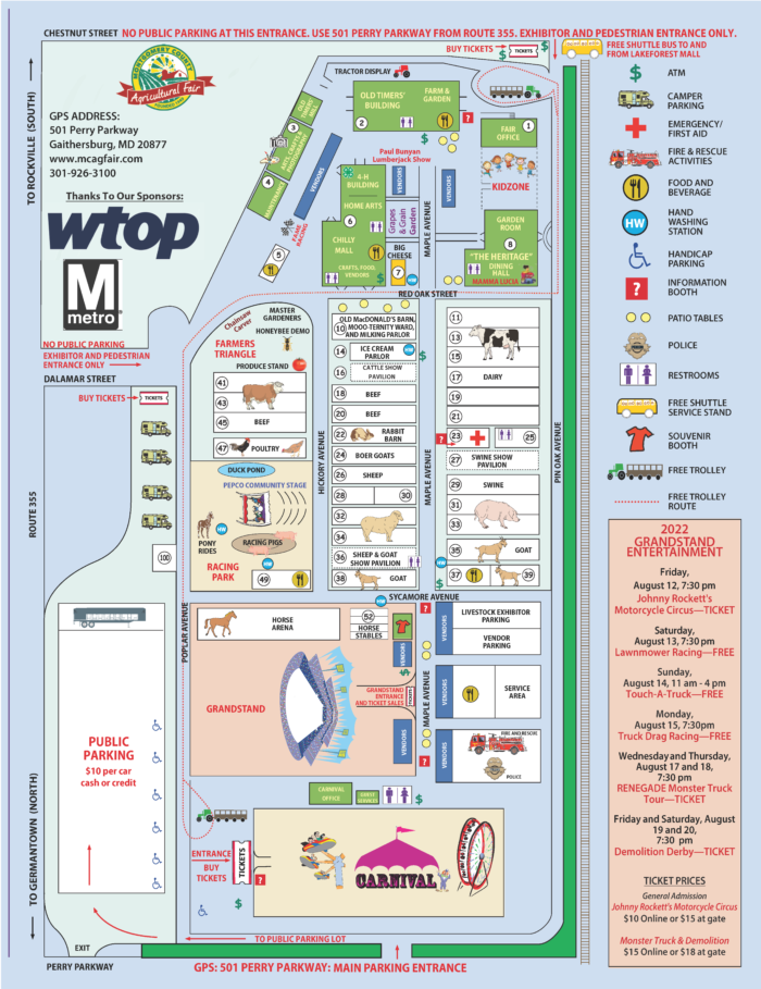 The Montgomery County Agricultural Fair Map of Fairgrounds